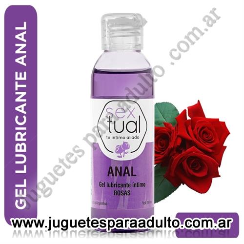 Aceites y lubricantes, Lubricantes Sextual, Gel anal con aroma a rosas 80 ml